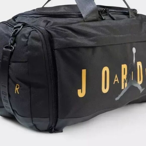Jordan Small Velocity Duffel Bag- Black/Gold - Picture 3 of 10
